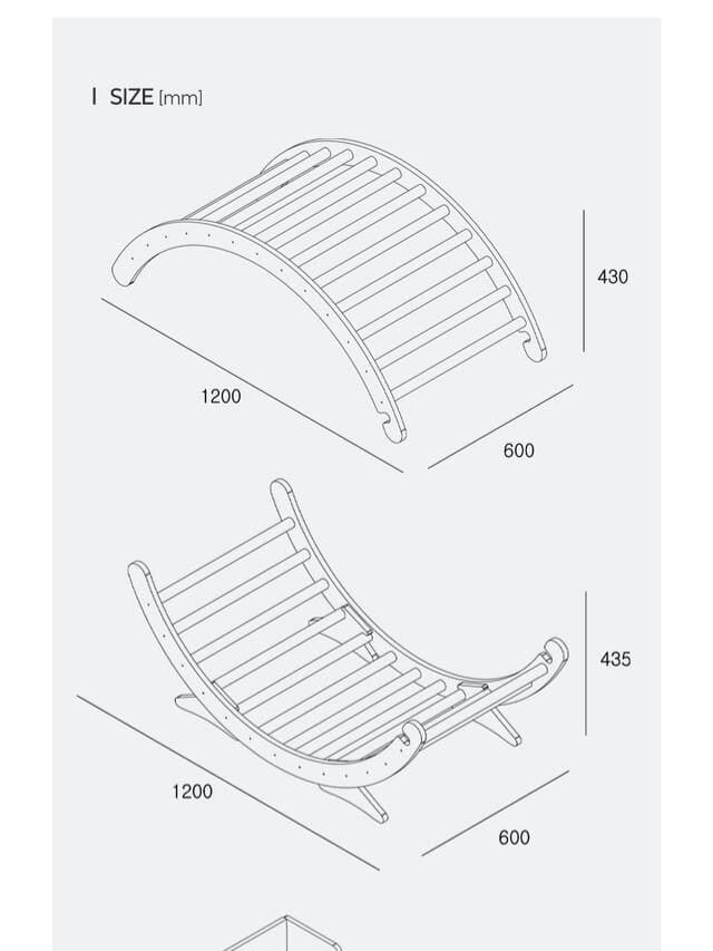 Chaise à bascule design – Transat incurvé à bascule