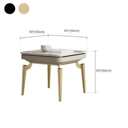 Table d'appoint en métal et pierre style moderniste