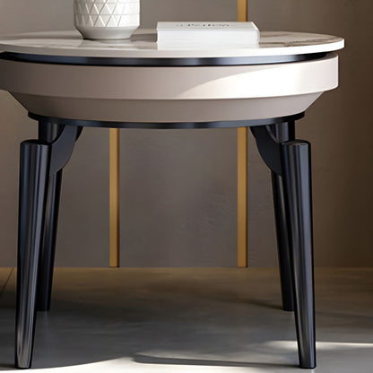 Table d'appoint en métal et pierre style moderniste