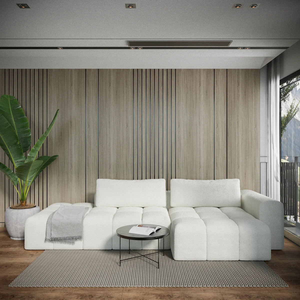 Canapé d'angle modulable en L - COMORA