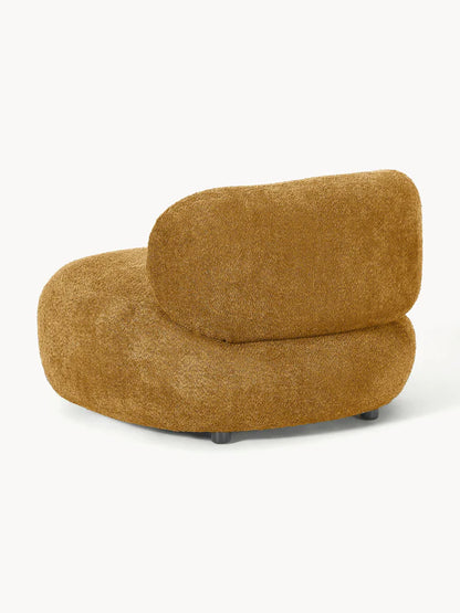 Fauteuil lounge en peluche-bouclette Alba