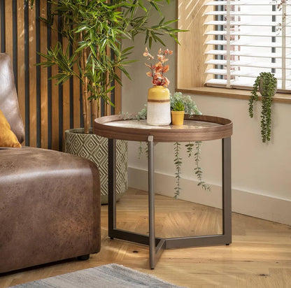 Table d'appoint ronde en céramique