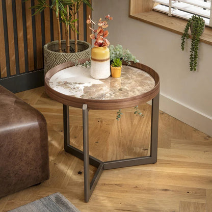 Table d'appoint ronde en céramique