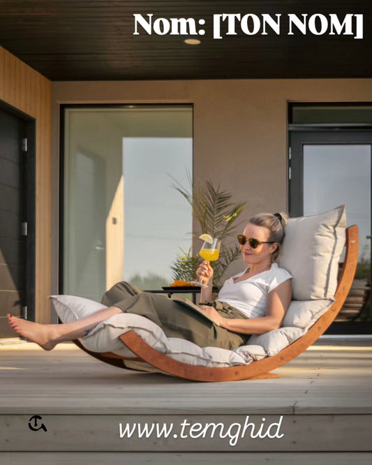1. Nom du Produit (
Chaise à Bascule Design ( 
Transat à Bascule Incurvé