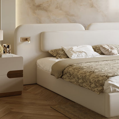 LIT DOUBLE EN TISSU AVEC LAMPE
COULEUR : BEIGE.
TÊTE DE LIT : TISSU AVEC LAMPE.
DIMENSIONS : 160X200 / 180X200 CM.