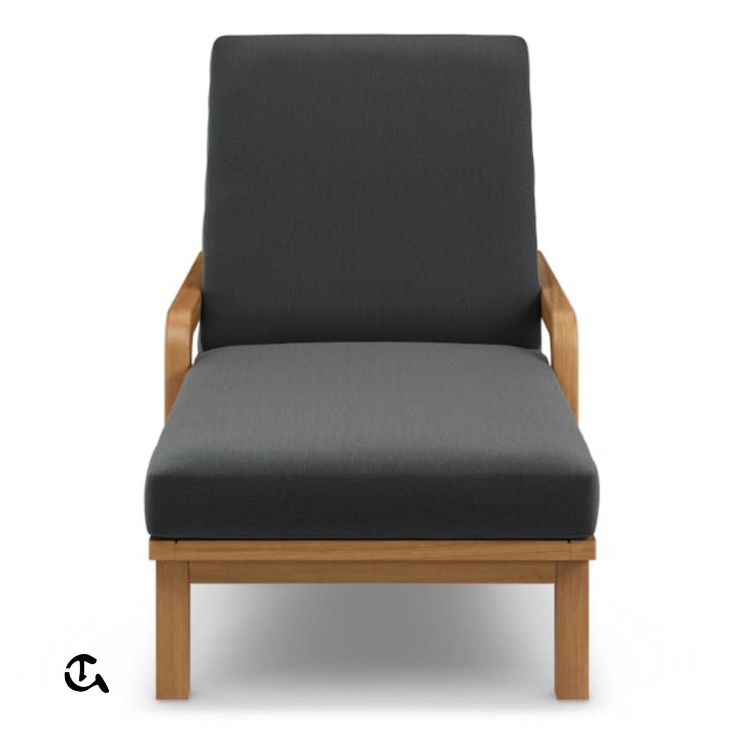 Chaise Longue de Jardin en Bois de Teck (avec Coussin)