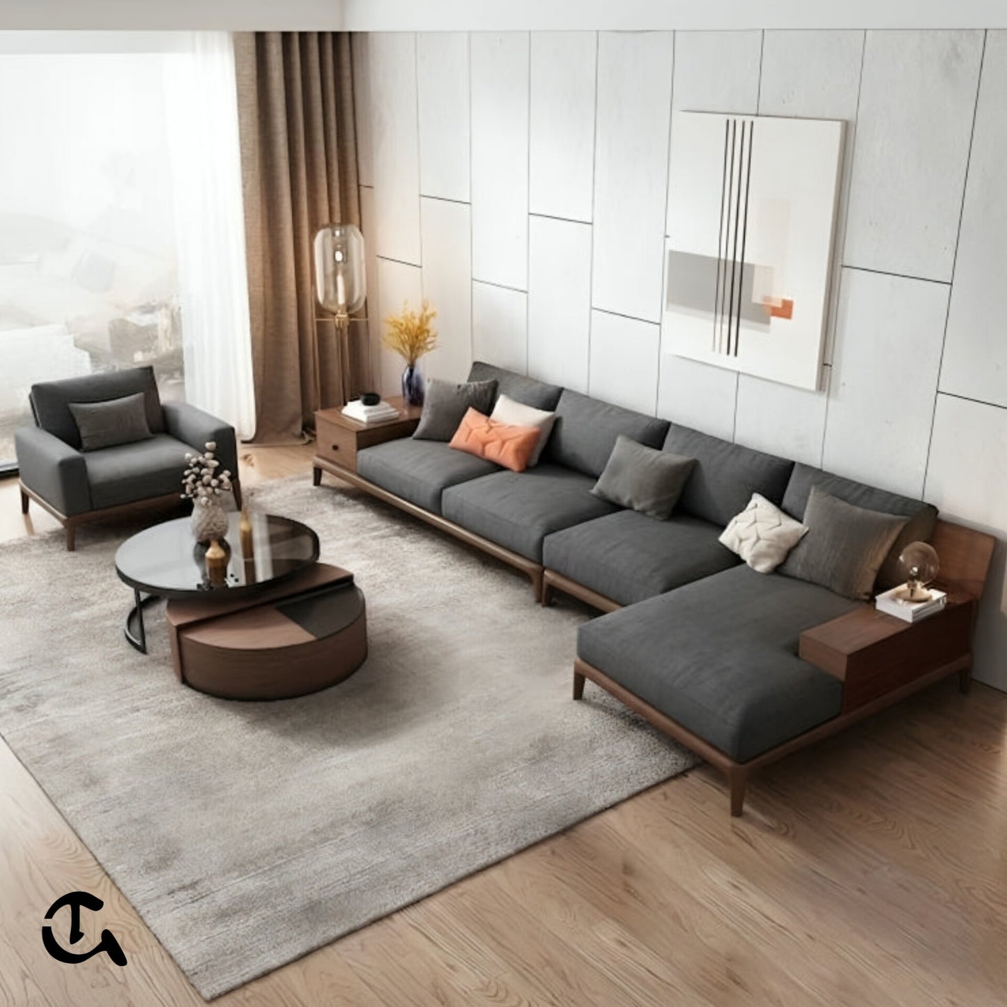 Salon Scandinave en Bois Massif