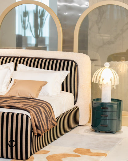 Lit Design Contemporain à Rayures