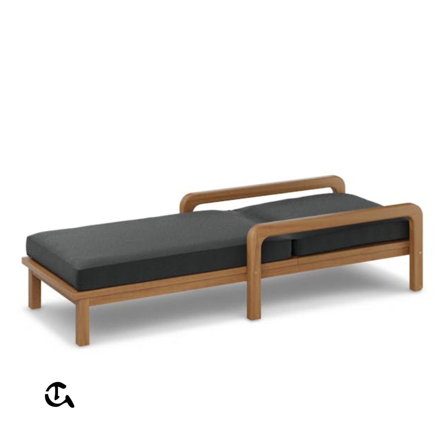Chaise Longue de Jardin en Bois de Teck (avec Coussin)