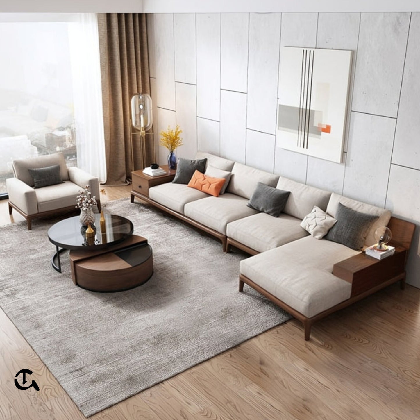 Salon Scandinave en Bois Massif