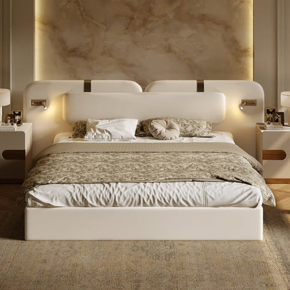 LIT DOUBLE EN TISSU AVEC LAMPE
COULEUR : BEIGE.
TÊTE DE LIT : TISSU AVEC LAMPE.
DIMENSIONS : 160X200 / 180X200 CM.