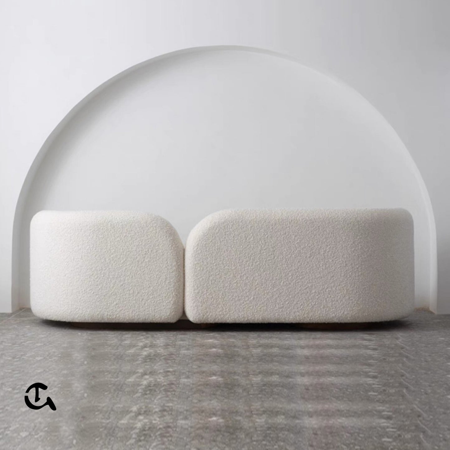 Canapé Curve Bouclé – Off WhiteDescription : Sublimez votre salon avec ce canapé moderne aux formes courbes et au tissu bouclé ultra-doux. (Copie)